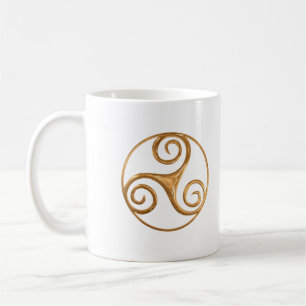 Caneca De Café Dourado Triskelion