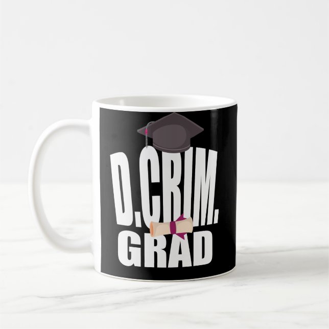 Caneca De Café Doutor Criminologia DCrim Doutorado Graduação PhD (Esquerda)