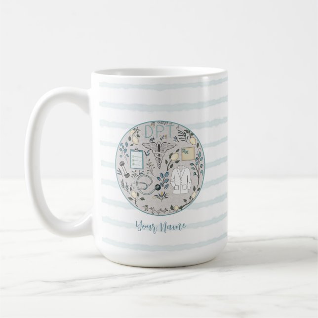 Caneca de Café Doutor em Fisioterapia DPT (Esquerda)