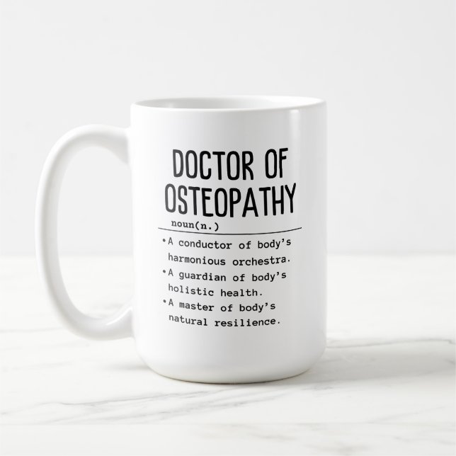 Caneca De Café Doutor em Osteopatia (Esquerda)