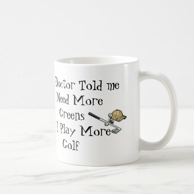 Caneca De Café Doutor Prescrição do golfe (Direita)