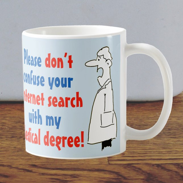 Caneca De Café Doutorado Médico Sem Pesquisa na Internet (Criador carregado)