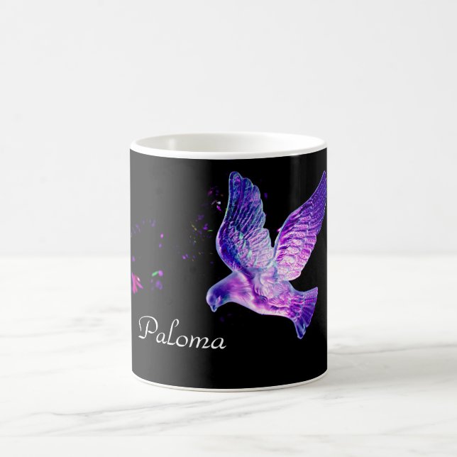 Caneca De Café Dove brilhante personalizada (Centro)