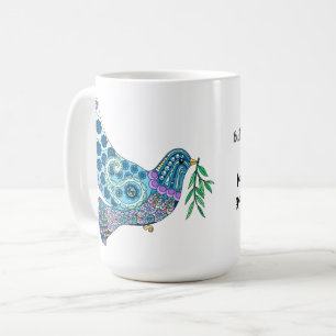 Caneca De Café Dove of Peace w Verse dos Galatianos 5:22