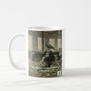 Caneca De Café Dovish significa mais impressão monetária