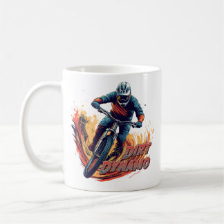 Caneca De Café Downhill Graphic and Text