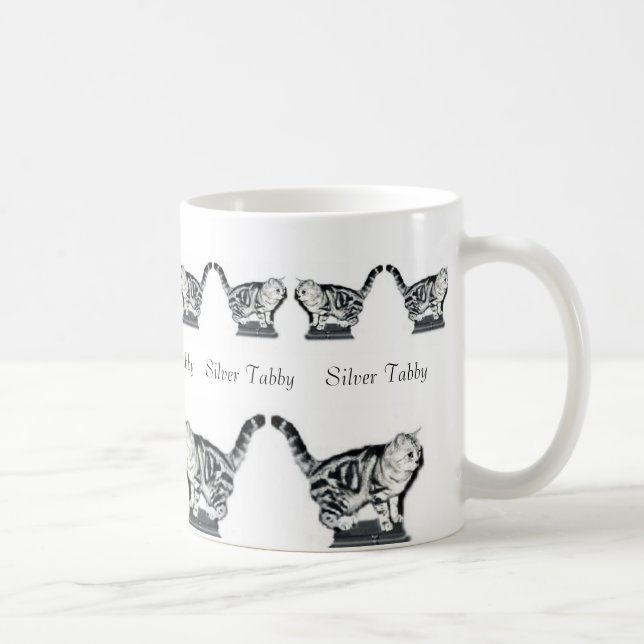 Caneca De Café Doze gatos malhados de prata (Direita)
