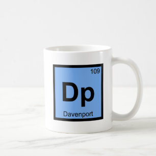 Caneca De Café Dp - Davenport Iowa City Química Tabela Periódica