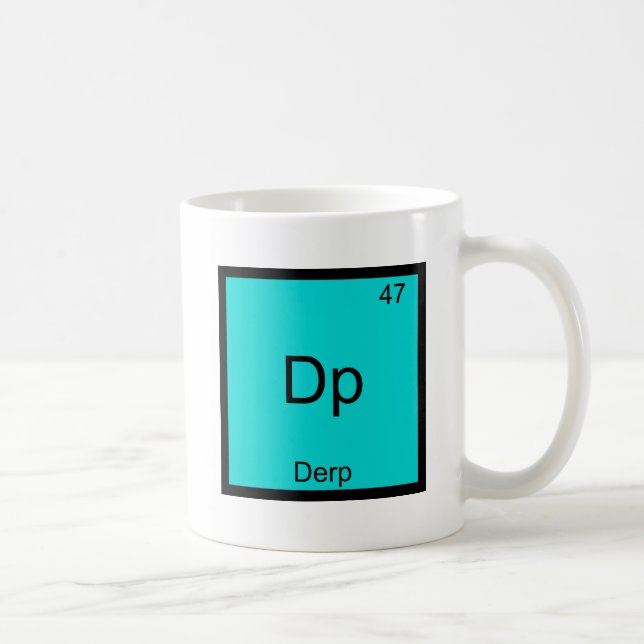 Caneca De Café Dp - Derp Elemento Divertido da Tabela Periódica C (Direita)
