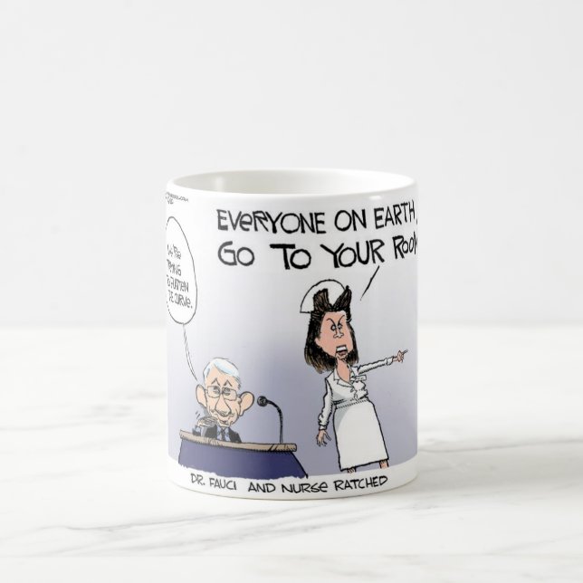 Caneca De Café Dr. Fauci E Enfermeira Ratchet Mug (Centro)