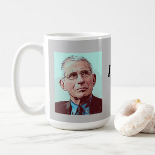Caneca De Café Dr. Fauci, Eu Te Disse, cinza