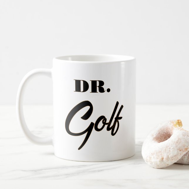 Caneca De Café Dr. Golfe Design Divertido para Amantes de Golfe (Com Donut)