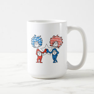 Caneca De Café Dr. Seuss Coisa Um Coisa Dois Gráfico Patriótico