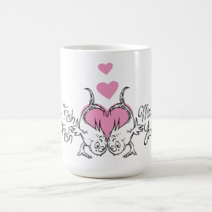 Caneca De Café Dr. Seuss Dia dos Namorados   Um Peixe Dois Peixes