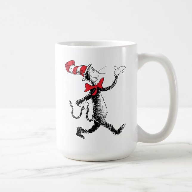 Caneca De Café Dr. Seuss | Gato na Marcha do Chapéu (Direita)