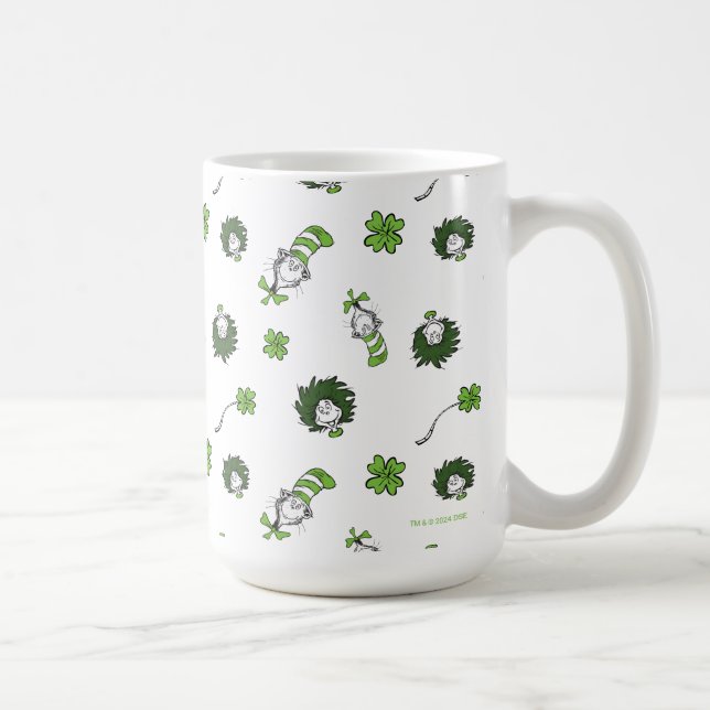 Caneca De Café Dr. Seuss | Gato no Chapéu de Trevo (Direita)