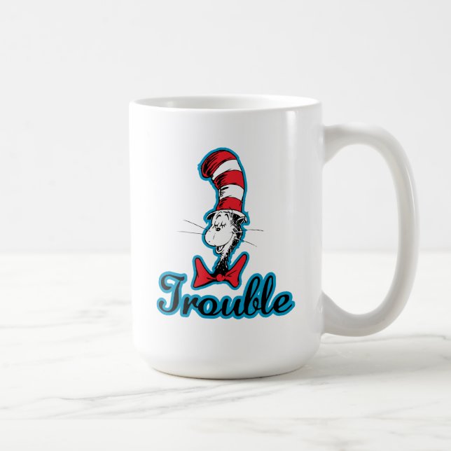 Caneca De Café Dr. Seuss | Gato no Hat Trouble (Direita)