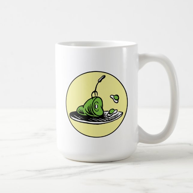 Caneca De Café Dr. Seuss | Ovos Verdes e Ícone De Pressão (Direita)