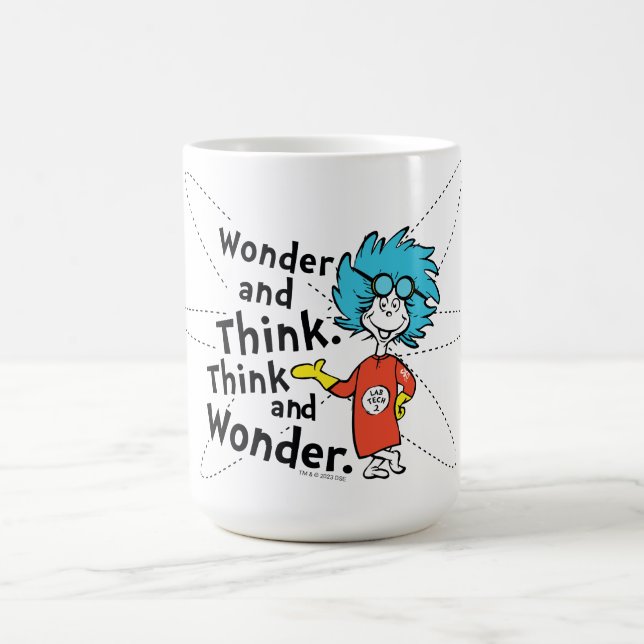 Caneca De Café Dr. Seuss | Pensar e pensar. Pense e Maravilha. (Centro)