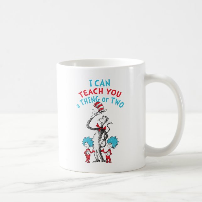 Caneca De Café Dr. Seuss | Professora Posso Ensinar-Lhe Uma Coisa (Direita)