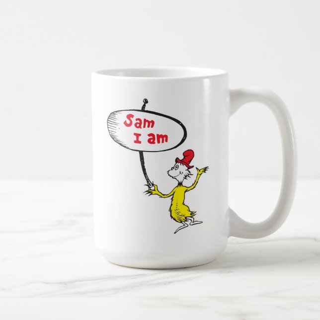 Caneca De Café Dr. Seuss| Sinal de retenção Sam-I-Am (Direita)