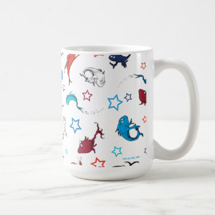Caneca De Café Dr. Seuss Um Peixe Dois Peixes Padrão Estrela