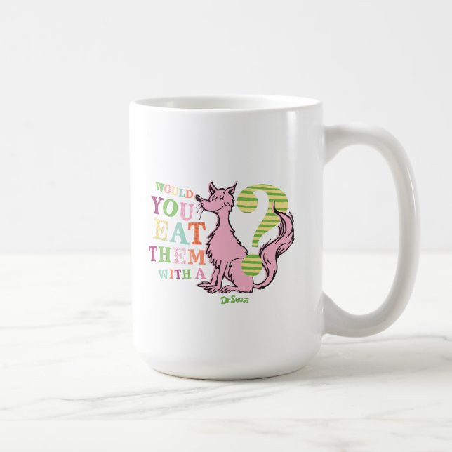 Caneca De Café Dr. Seuss | Você Os Comeria Com Uma Raposa? (Direita)