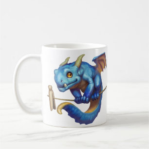 Caneca De Café Dragão azul minúsculo