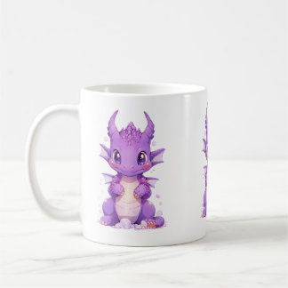 Caneca De Café Dragão-Bebê-Roxo