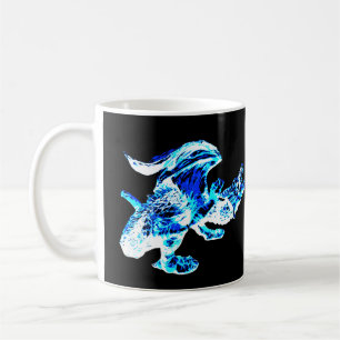 Caneca De Café Dragão Blue Frost Reino de Gelo Ártico Besta Mític