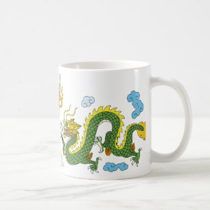 Caneca De Café Dragão chinês (longo)