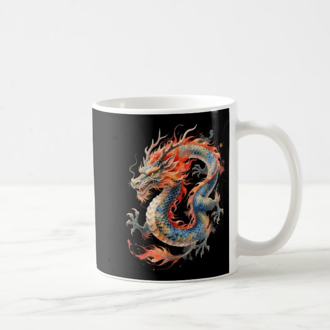 Caneca De Café Dragão Chinês Mitologia Asiática Zodíaco (Direita)