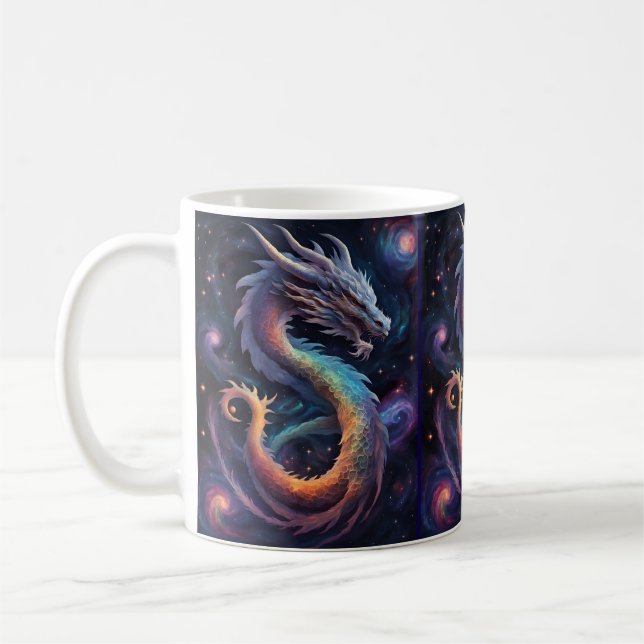 caneca de café dragão cósmico (Esquerda)