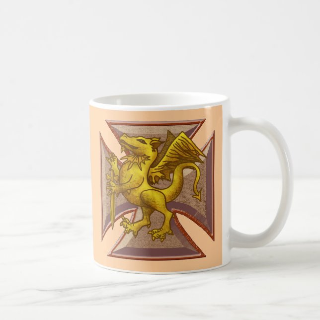 Caneca De Café Dragão da Cruz de Malta (Direita)