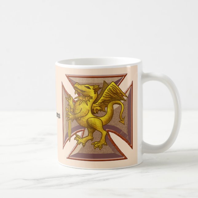 Caneca De Café Dragão da Cruz de Malta (Direita)
