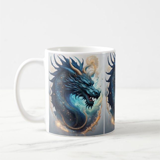 caneca de café dragão das nuvens (Esquerda)