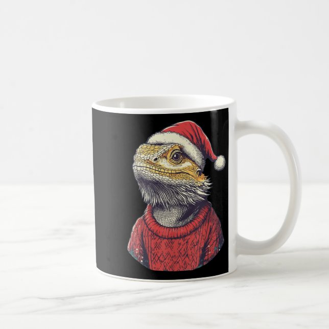Caneca De Café Dragão de Barba Suado Feio Natal (Direita)