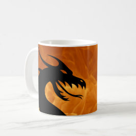 Caneca De Café Dragão de Fogo Personalizável 