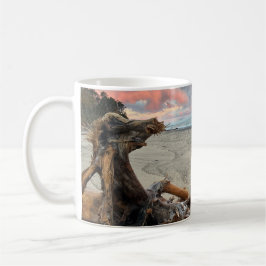 Caneca De Café Dragão de Madeira Flutuante