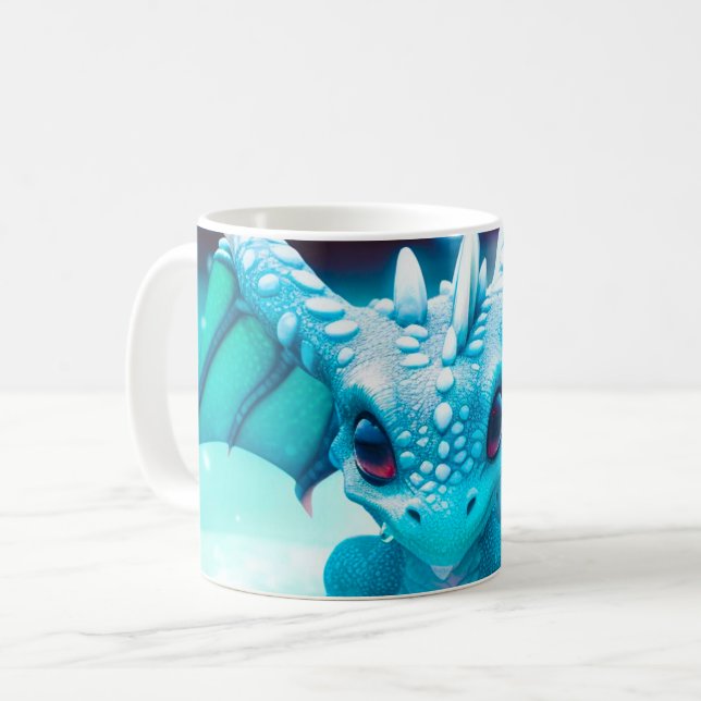 Caneca De Café Dragão de Neve Bebida (Frente Esquerda)