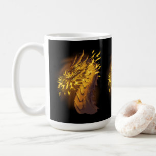 Caneca De Café Dragão de Ouro