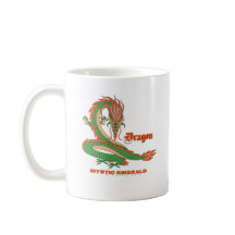 Caneca de Café Dragão Esmeralda Místico – Criatura