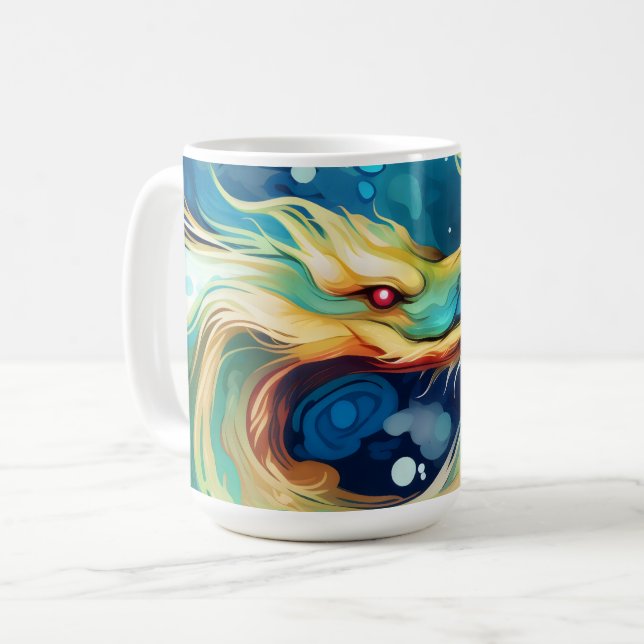 Caneca De Café Dragão Fantasia Sonho Animal 12 (Frente Esquerda)