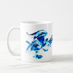 Caneca De Café Dragão Gelo Azul Magia Fantasia Inverno Mito