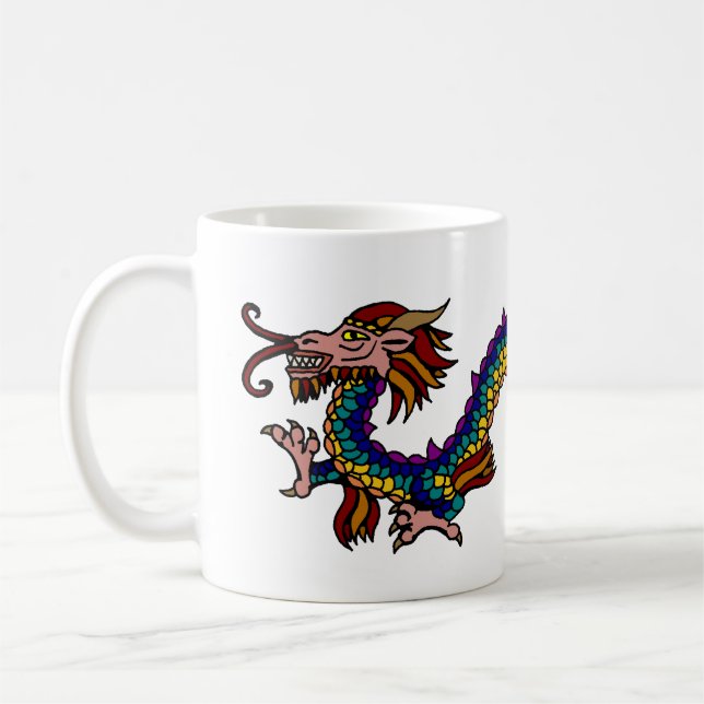 Caneca De Café Dragão Oriental (Esquerda)