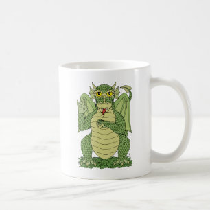 Caneca De Café Dragão Verde Bonito