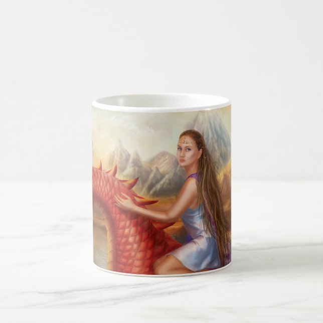 Caneca De Café Dragão Vermelho Mug (Centro)