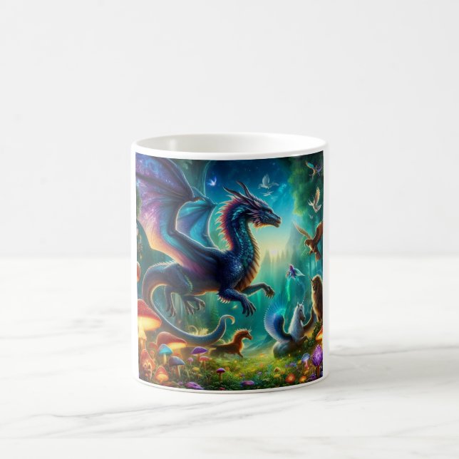 Caneca De Café Dragão Voador Multicolor (Centro)