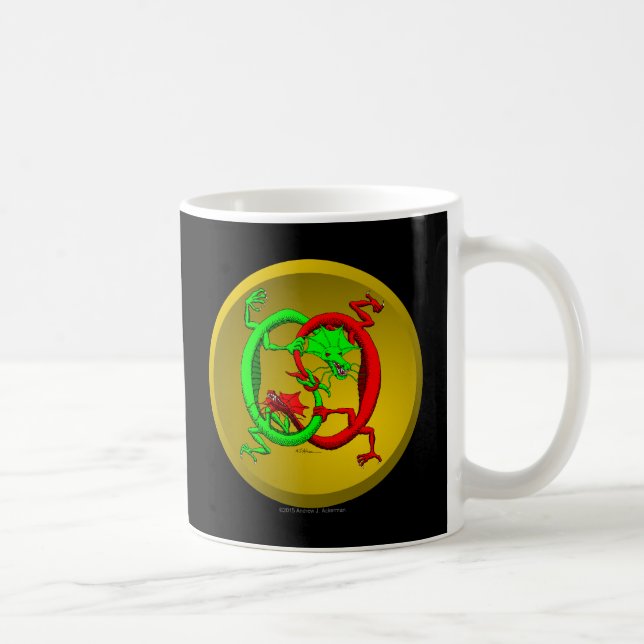 Caneca De Café Dragões de Yin Yang [x2] (Direita)