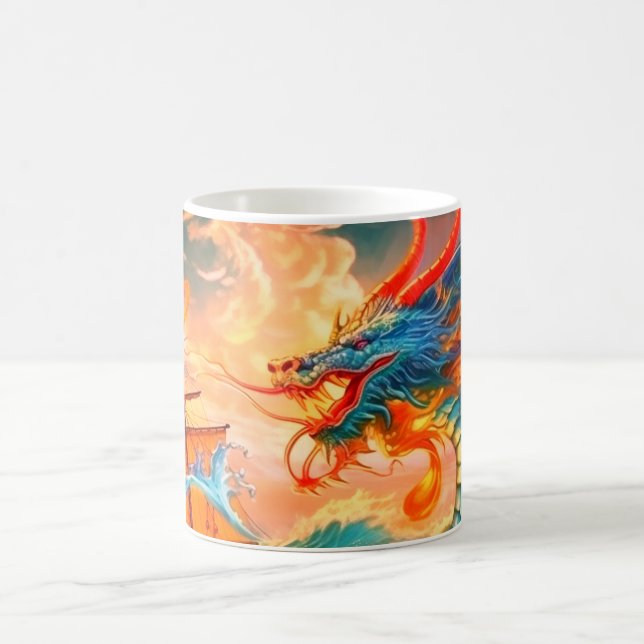 Caneca De Café Dragon Art (Centro)